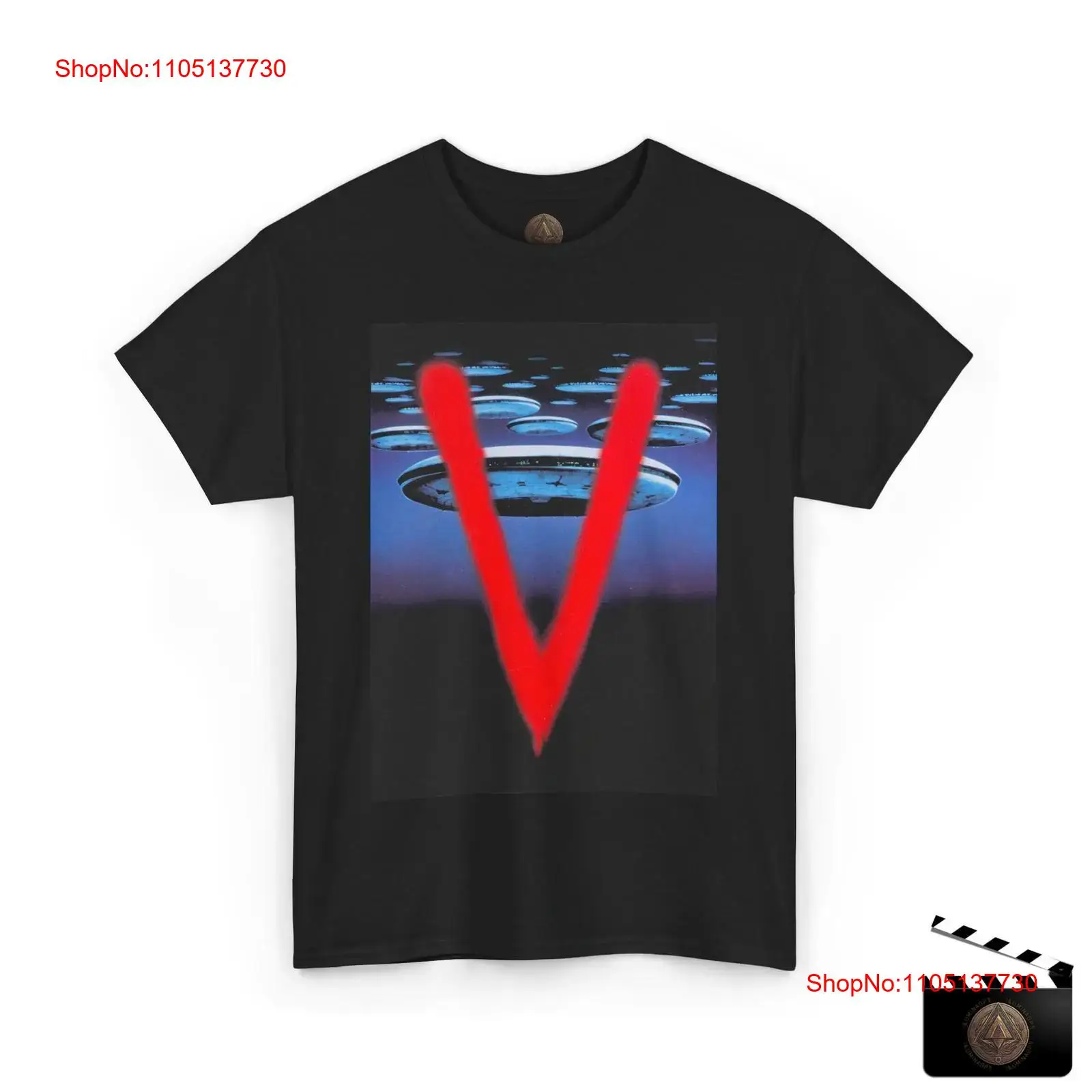 Vintage Collectible Show - V UFO Tシャツ レトロな訪問者向け テレビ番組 80年代