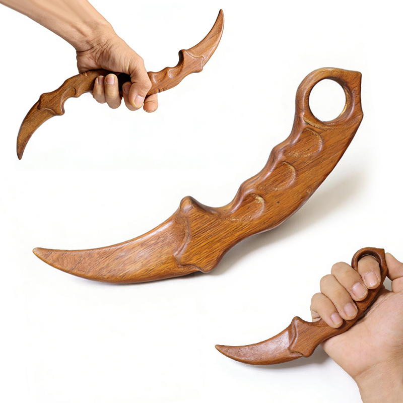 Vintage Collectible Knife - ★ ▲ 1/2個入り ゴールデンサンダルウッド クローナイフ 木製おもちゃナイフ