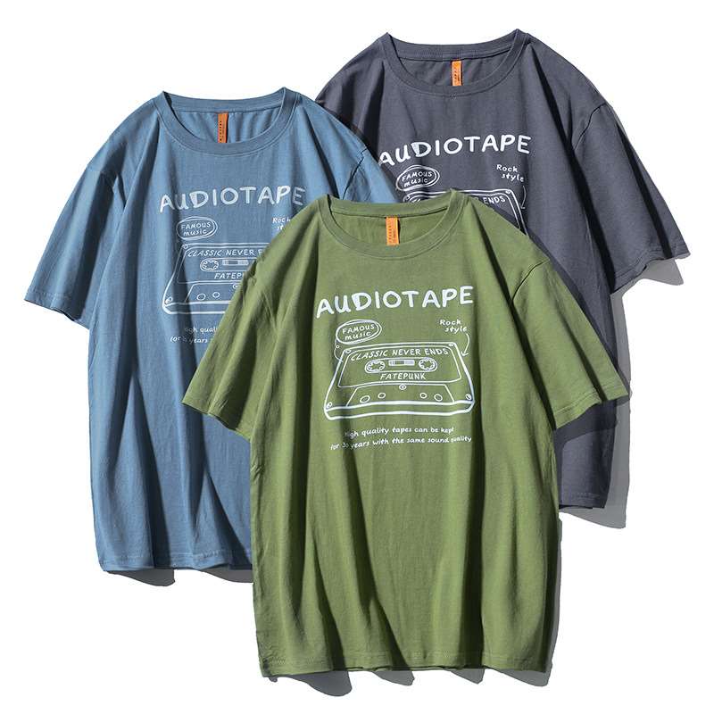 Vintage Collectible Clothing - アメリカンレトロアルファベット半袖Tシャツ ユニセックス ヴィンテージスタイル衣料 春コレクション レディースエスニックウェア