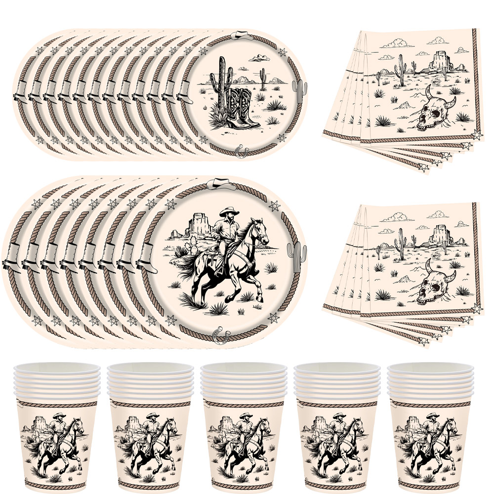 Vintage Things Collection - レトロ ウェスタン カウボーイ テーマ 使い捨て パーティー