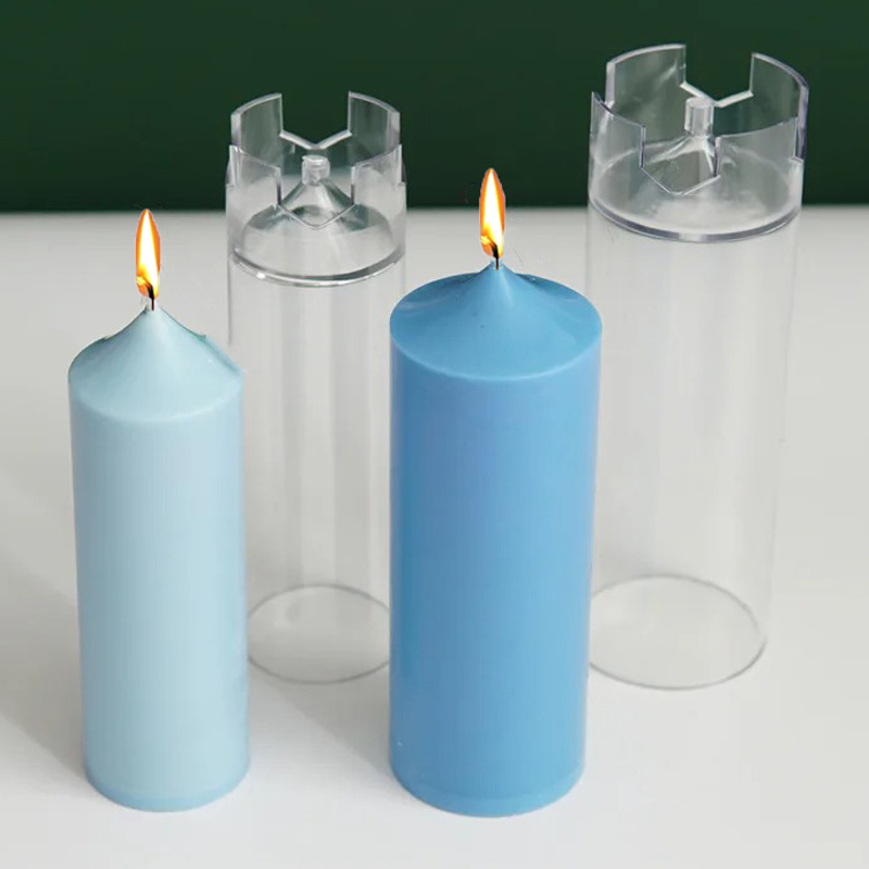 Vintage Things Collection - 3D スパイアシリンダーキャンドルモールド DIY ヴィンテージ教会ヘッドキャンドル作成ツールアクリルプラスチック金型キットホーム手作りギフト
