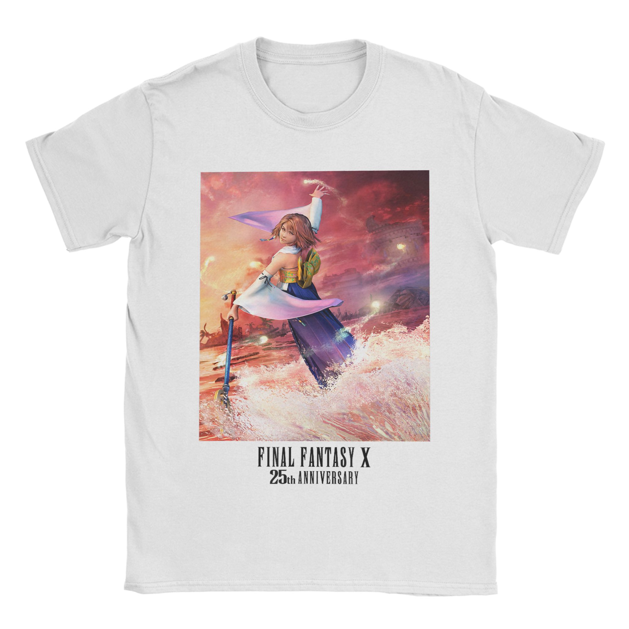 Vintage Collectible Clothing - ファイナルファンタジー記念コレクション FFX ユナ CG アート Tシャツ夏ヴィンテージ