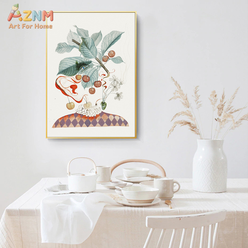 AZNM シュールな植物フルーツフィギュアキャンバスウォール - Vintage Things Collection のレビューと価格