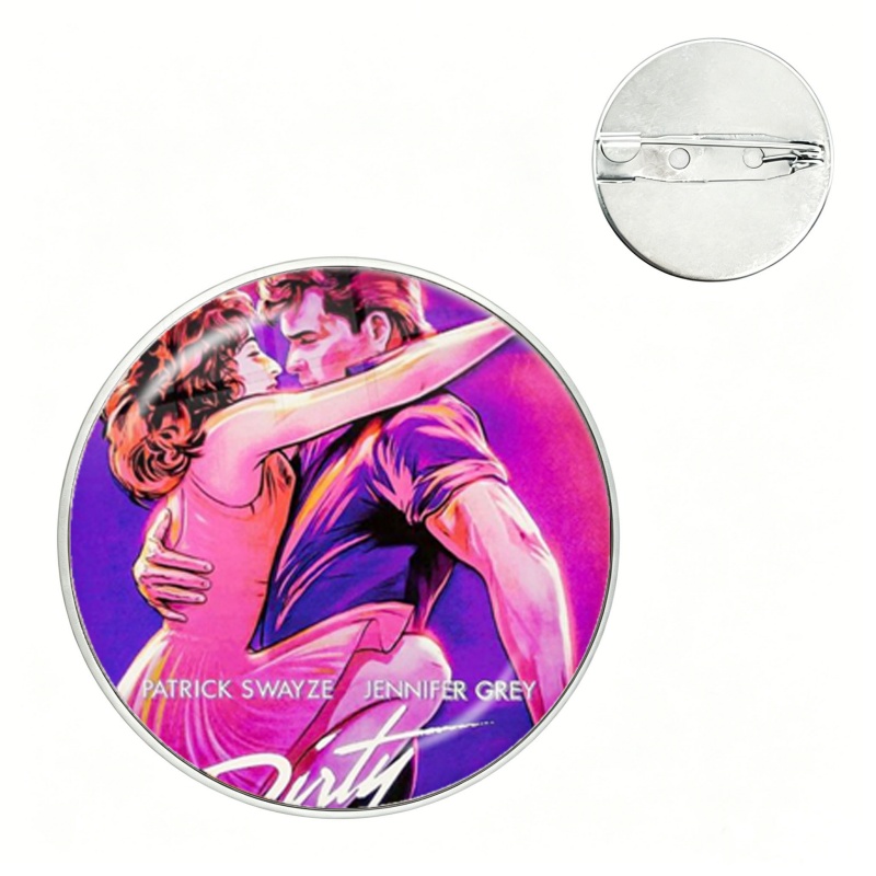 ヴィンテージ映画クラシックダーティダンシングガラスボタンピン - Vintage Collectible Glass のレビューと価格