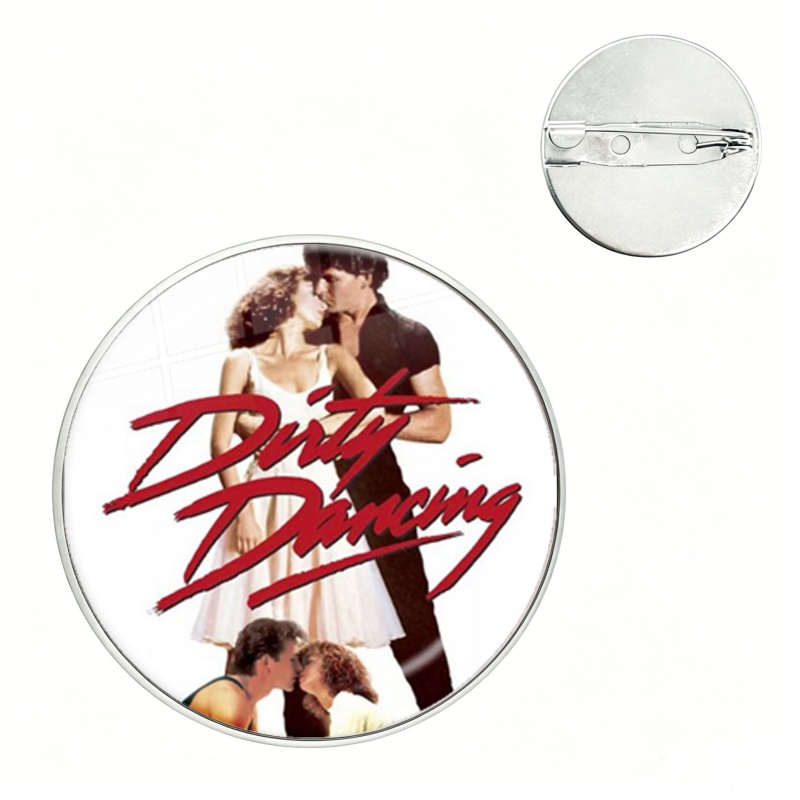 ヴィンテージ映画クラシックダーティダンシングガラスボタンピン - Vintage Collectible Glass のレビューと価格