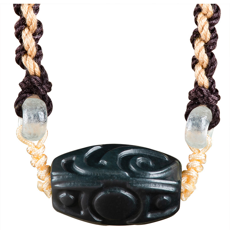 和天翡翠彫刻ビーズペンダントネックレスヴィンテージファッショ - Vintage Necklace のレビューと価格