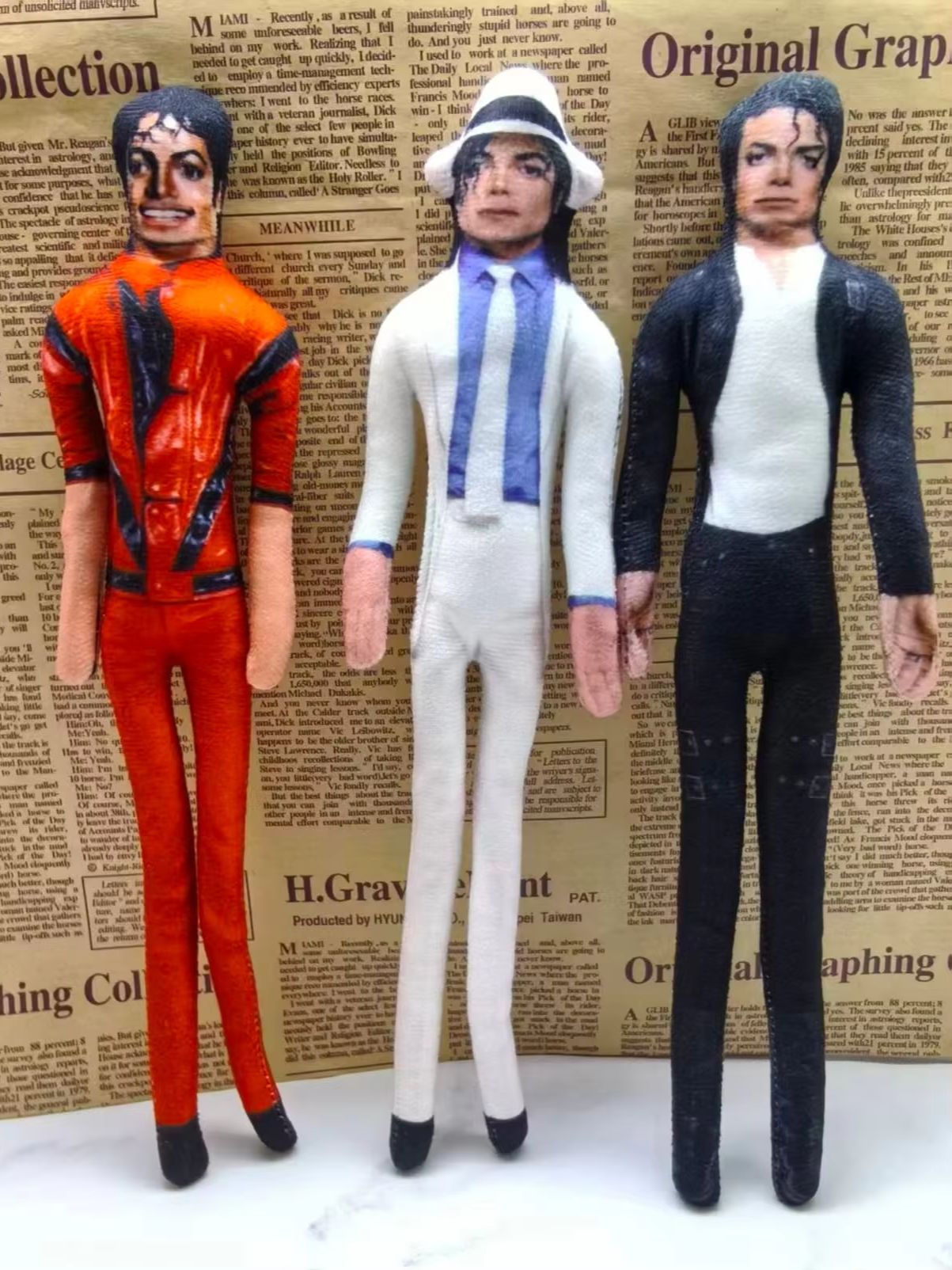 ヴィンテージMJマイケル・ジャクソンコスプレ小道具人形曲げら - Vintage Things Collection のレビューと価格