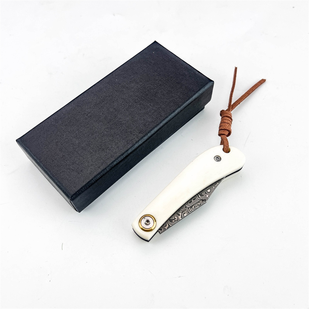 コンパクトなヴィンテージダマスカス折りたたみ式ポケットEDC - Vintage Collectible Knife のレビューと価格