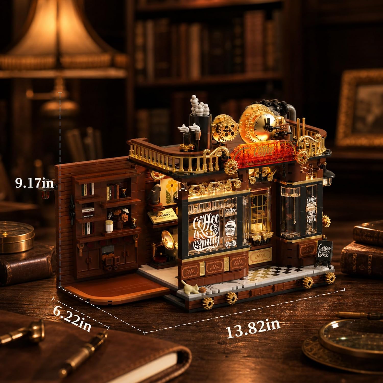 1606ピース スチームパンク コーナーコーヒーショップ ビ - Vintage Collectible Shop のレビューと価格