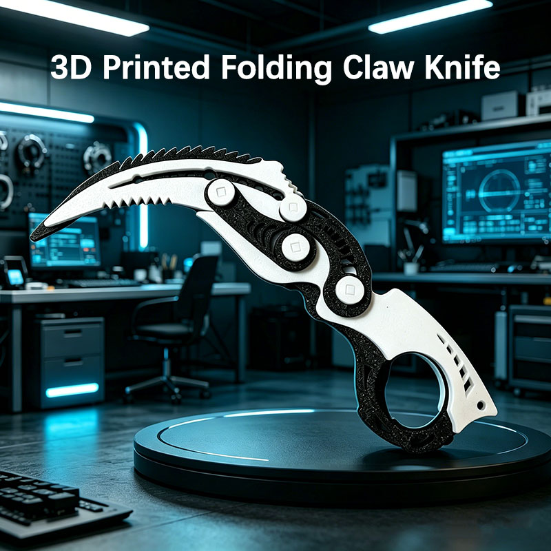 3Dプリント重力折りたたみ式爪型ナイフ、カラビットフィジェッ - Vintage Collectible Knife のレビューと価格
