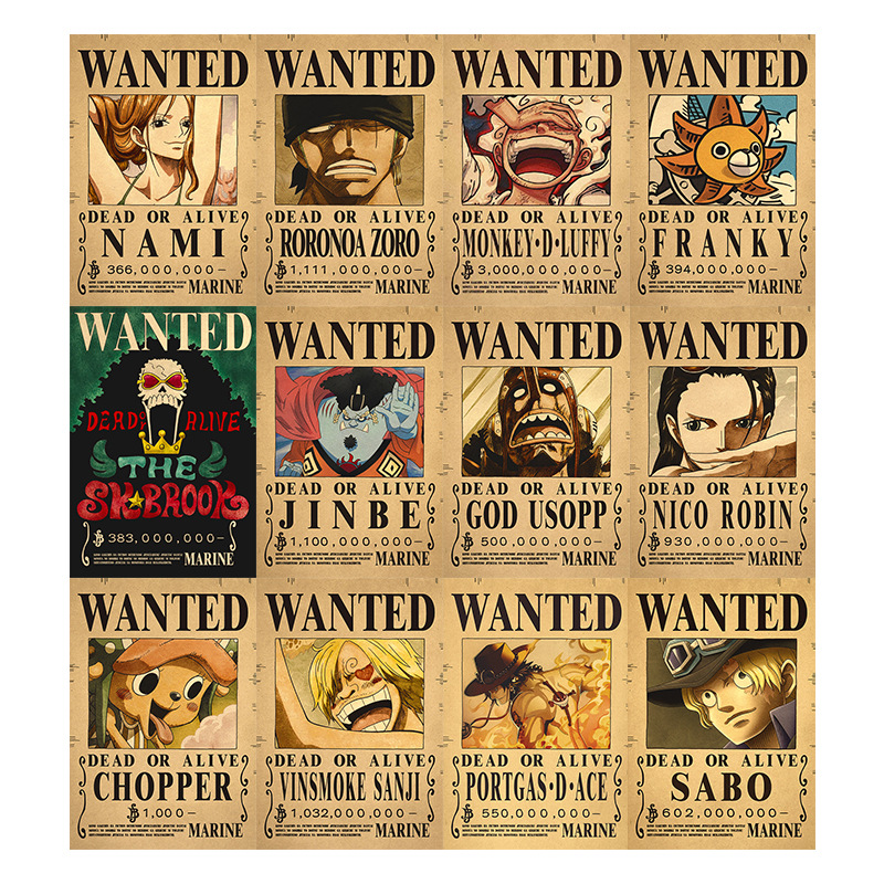 アニメ ルフィ ギア5 ワンピース 指名手配ポスター 四皇  - Vintage Collectible Items のレビューと価格