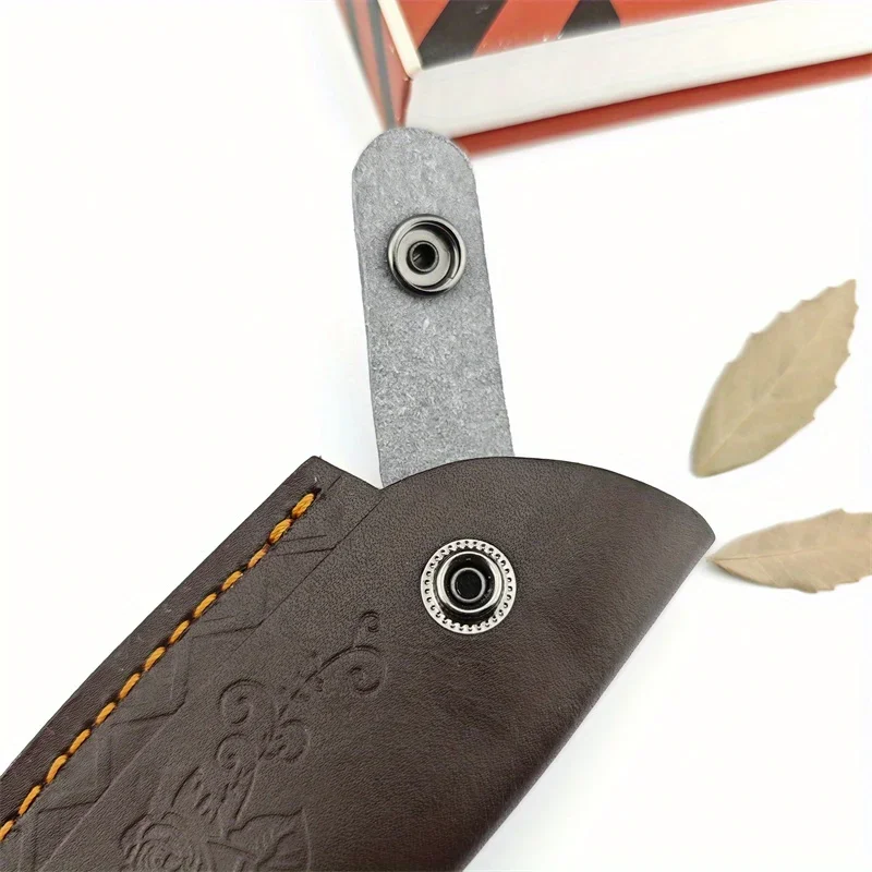 携帯用折りたたみナイフ用牛革シース、ヴィンテージ風花柄羊革シ - Vintage Collectible Knife のレビューと価格