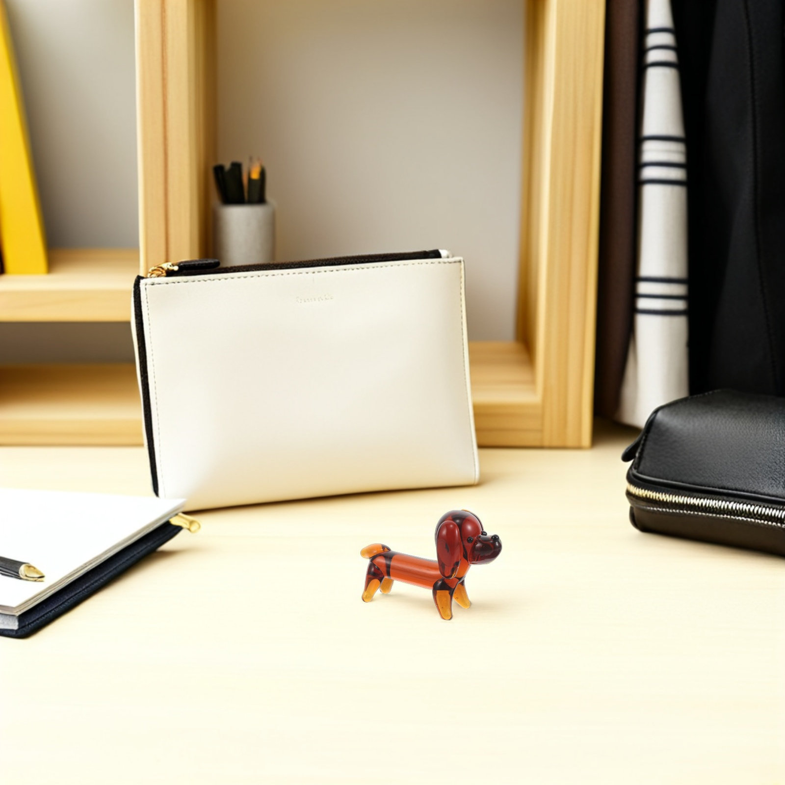 ミニブラウンガラスダックスフント 小型手作りガラス犬飾り ホ - Vintage Collectible Glass のレビューと価格