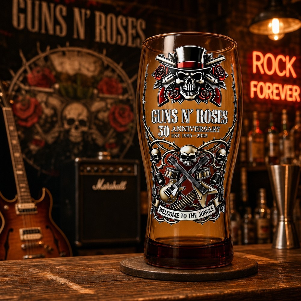 ガンズ・アンド・ローゼズ メモリアルビールマグ 15オンス  - Vintage Collectible Glass のレビューと価格