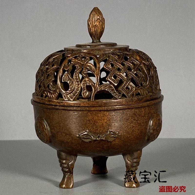 ヴィンテージ古物コレクション 中空吉祥蓮香炉 中国の田舎から - Vintage Collectible Items のレビューと価格