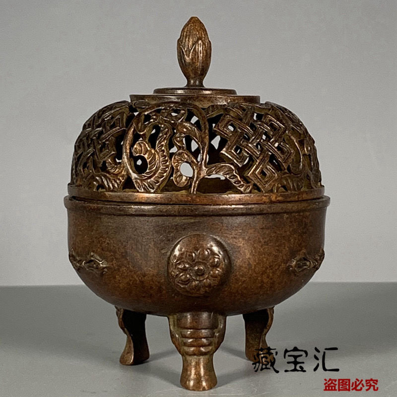ヴィンテージ古物コレクション 中空吉祥蓮香炉 中国の田舎から - Vintage Collectible Items のレビューと価格