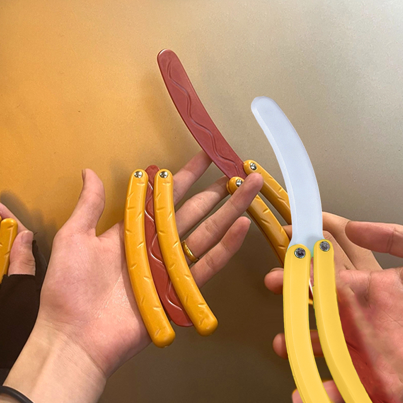 3D印刷重力ホットドッグバタフライナイフ、バナナ皿ナイフ、プ - Vintage Collectible Knife のレビューと価格