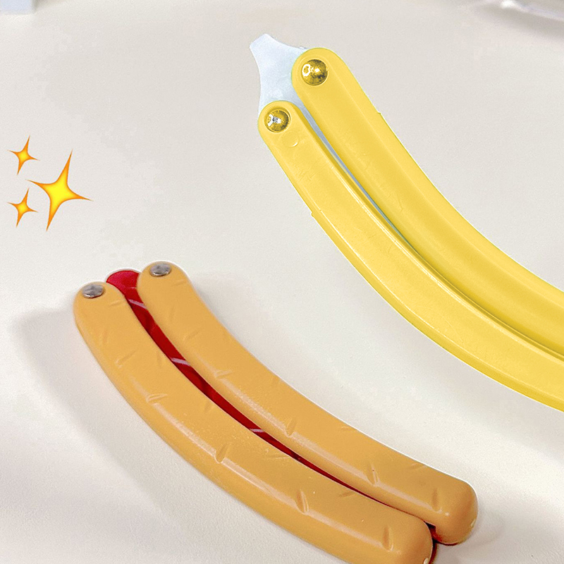 3D印刷重力ホットドッグバタフライナイフ、バナナ皿ナイフ、プ - Vintage Collectible Knife のレビューと価格