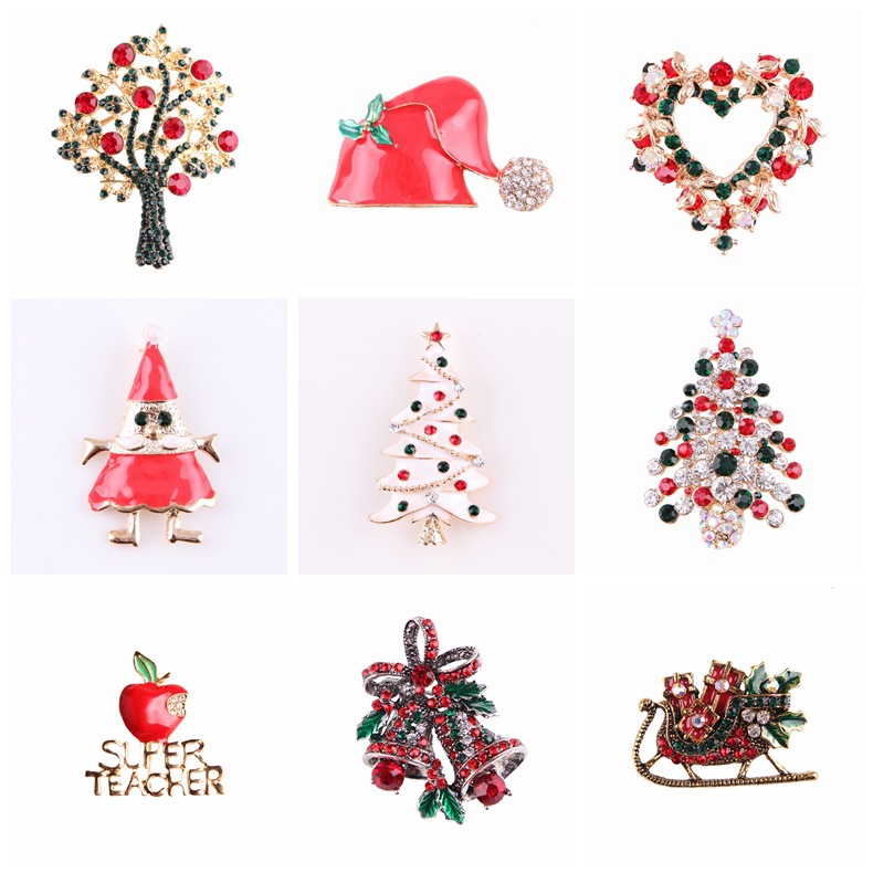 ヴィンテージラインストーンクリスマスブローチコレクション、ク - Vintage Collectible Clothing のレビューと価格